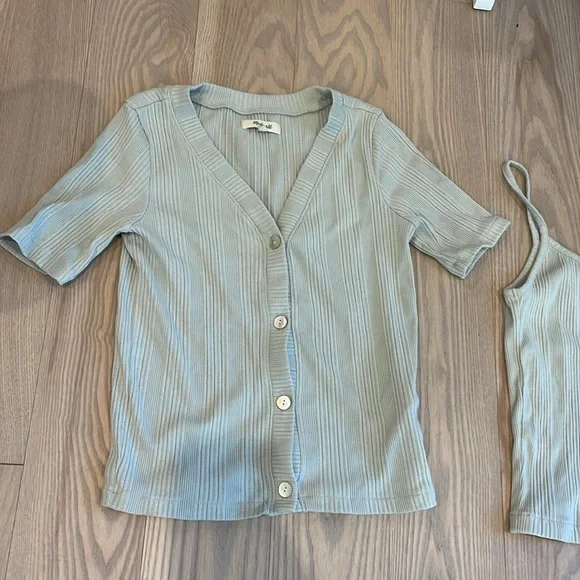 Madewell Pointelle Cardigan set - Picture 2 of 6